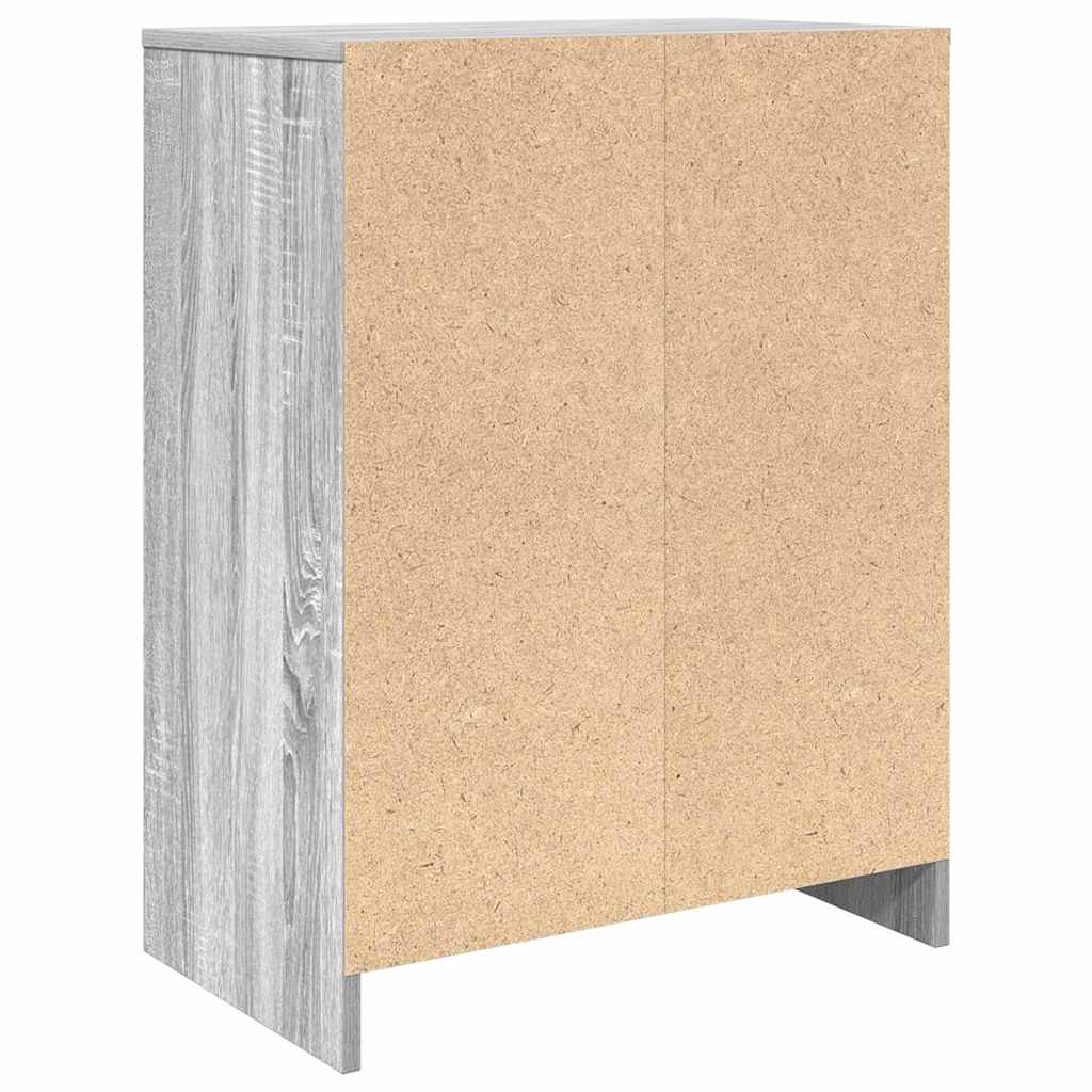 Scarpiera Grigio Sonoma 57x34x76 cm in Legno Multistrato