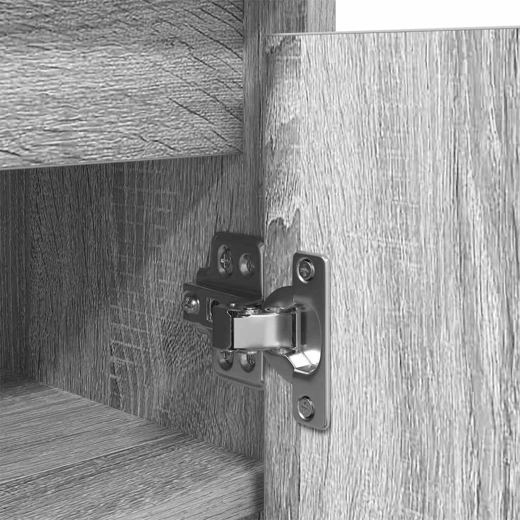Scarpiera Grigio Sonoma 57x34x76 cm in Legno Multistrato