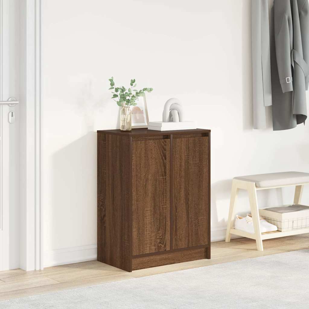 Scarpiera Rovere Marrone 57x34x76 cm in Legno Multistrato
