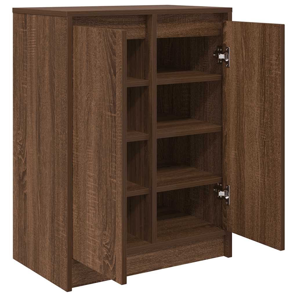 Scarpiera Rovere Marrone 57x34x76 cm in Legno Multistrato