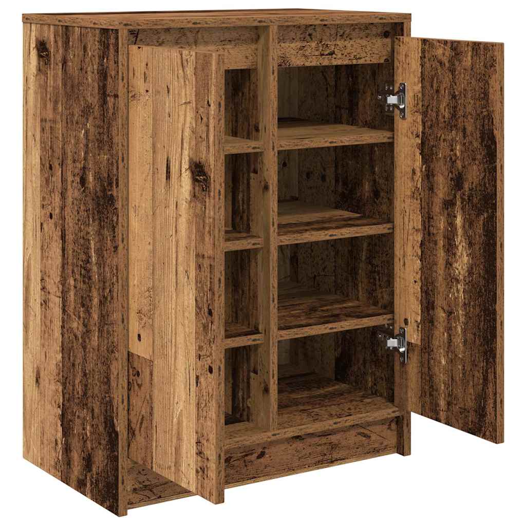 Scarpiera Legno Antico 57x34x76 cm in Legno Multistrato