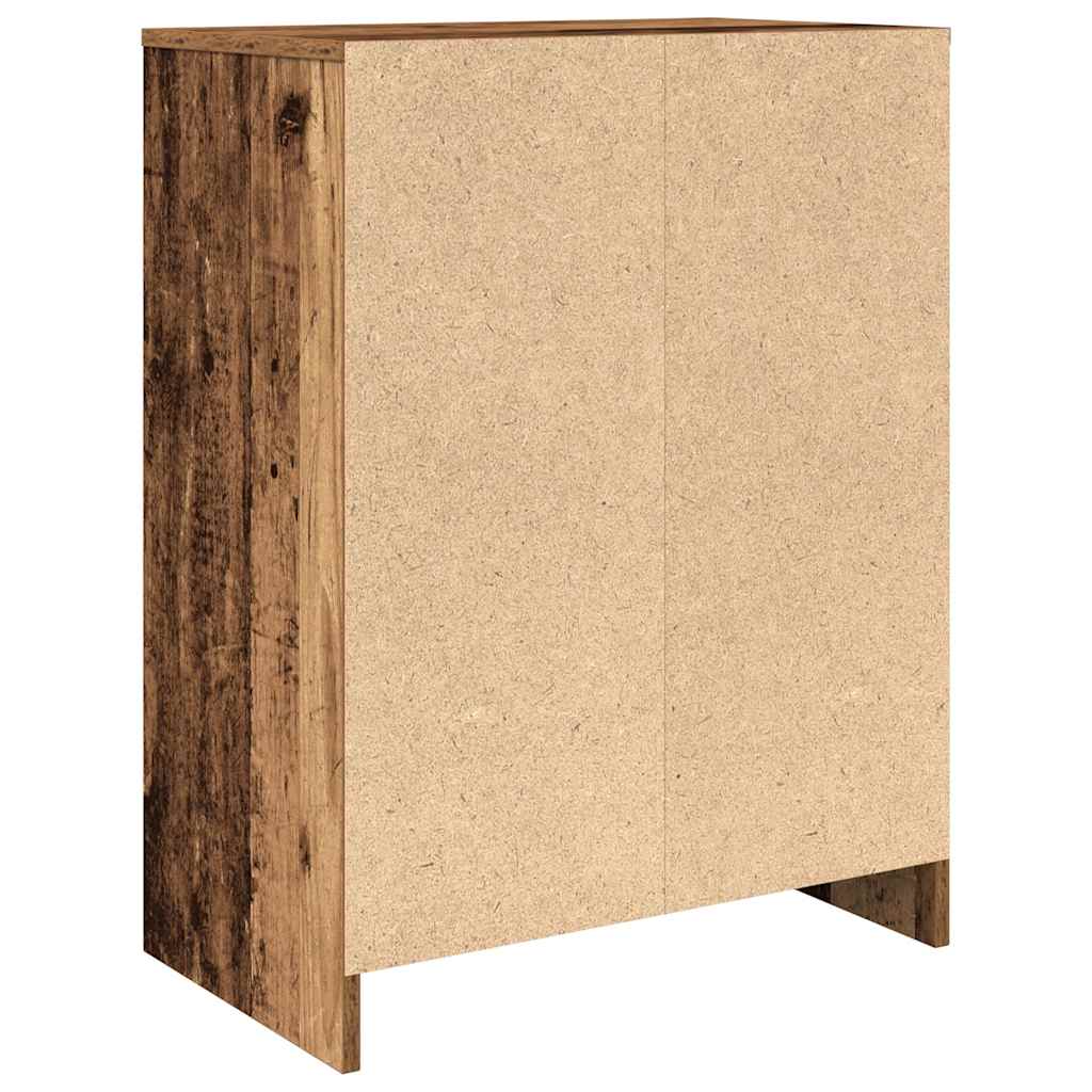 Scarpiera Legno Antico 57x34x76 cm in Legno Multistrato