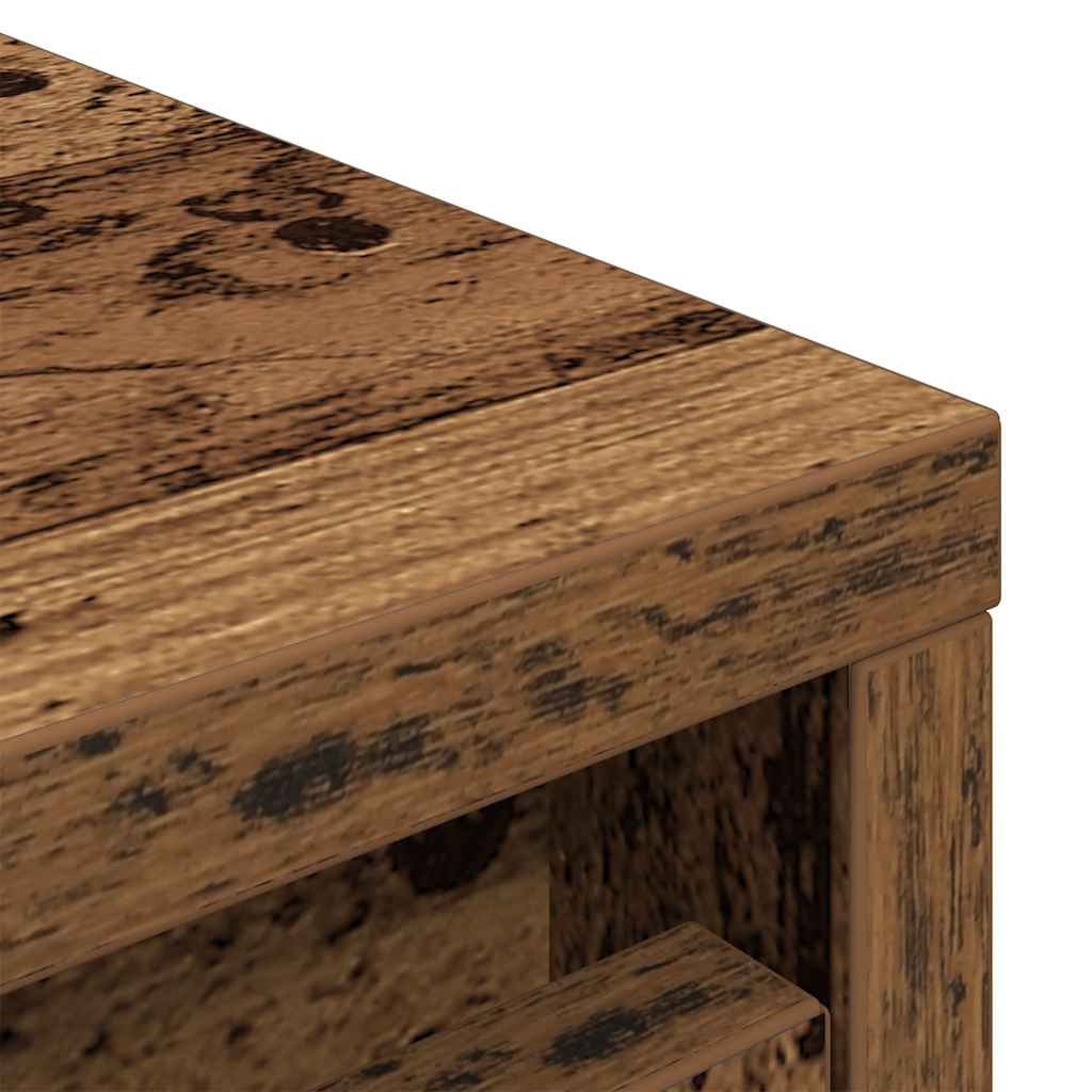Scarpiera Legno Antico 57x34x76 cm in Legno Multistrato