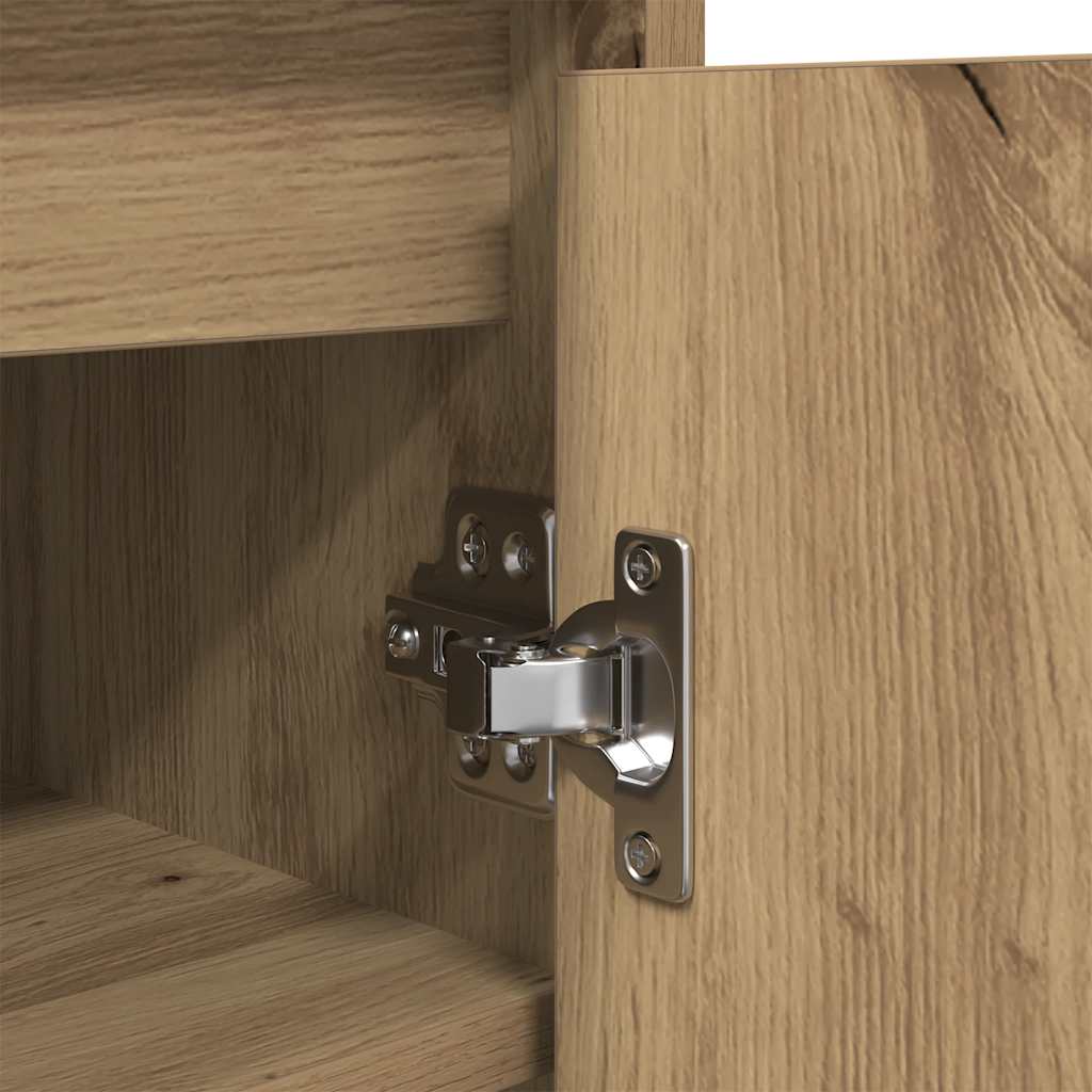 Scarpiera Rovere Artigianale 57x34x76 cm in Legno Multistrato