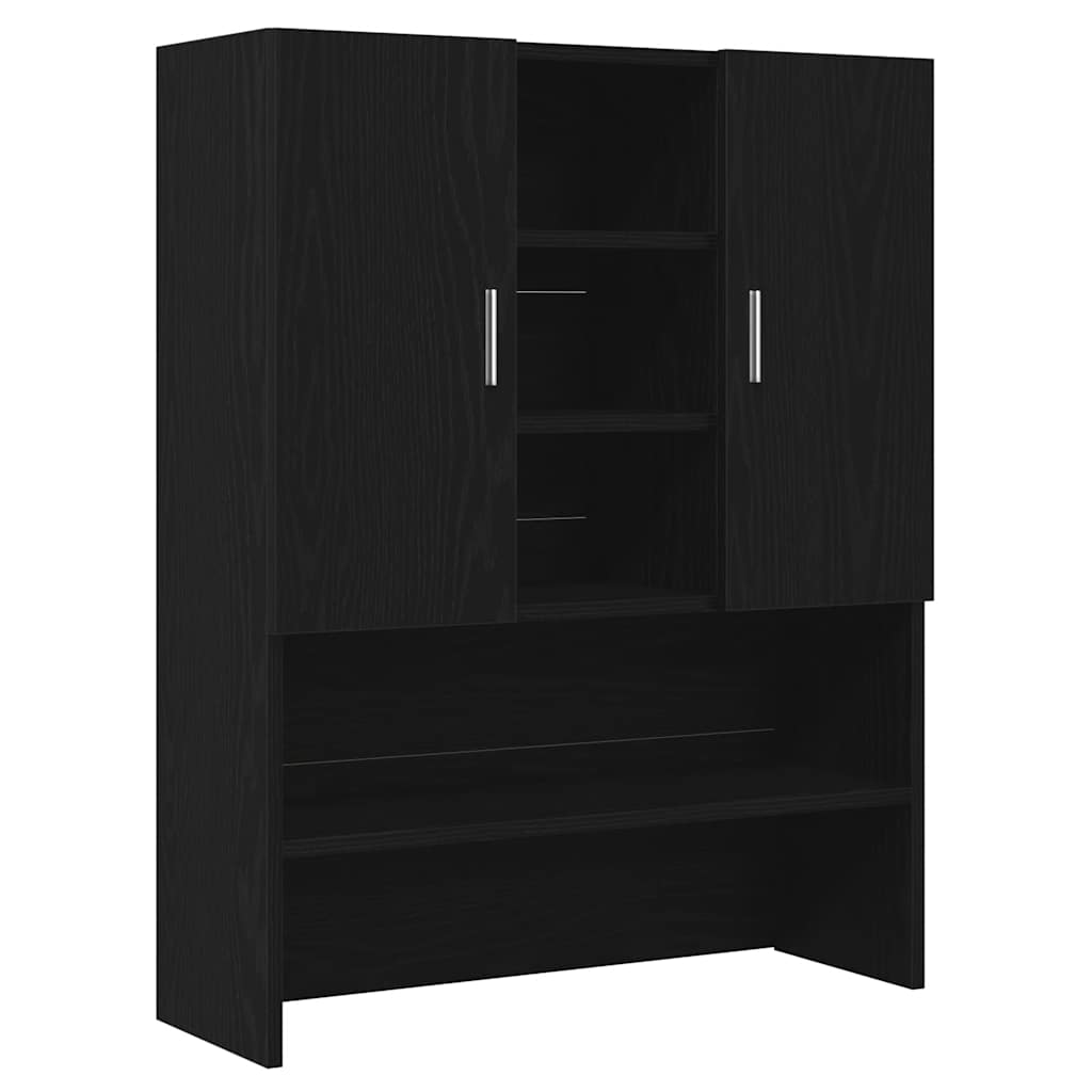 Mobile per Lavatrice Rovere Nero 70,5x25,5x90 cm