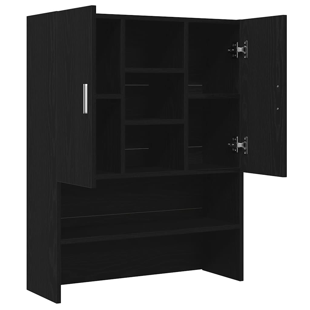Mobile per Lavatrice Rovere Nero 70,5x25,5x90 cm