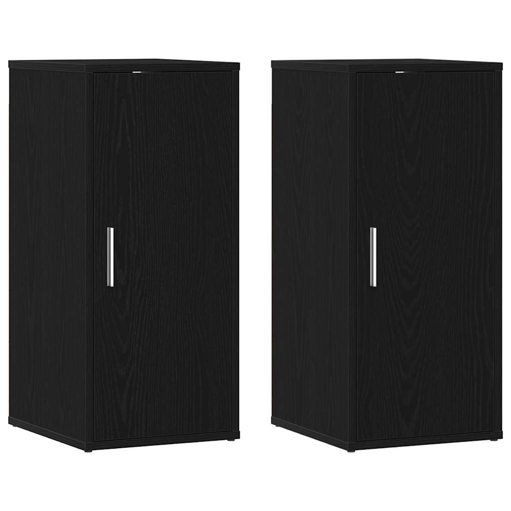 Scarpiere 2 pz Rovere Nero 32x35x70 cm in Truciolato