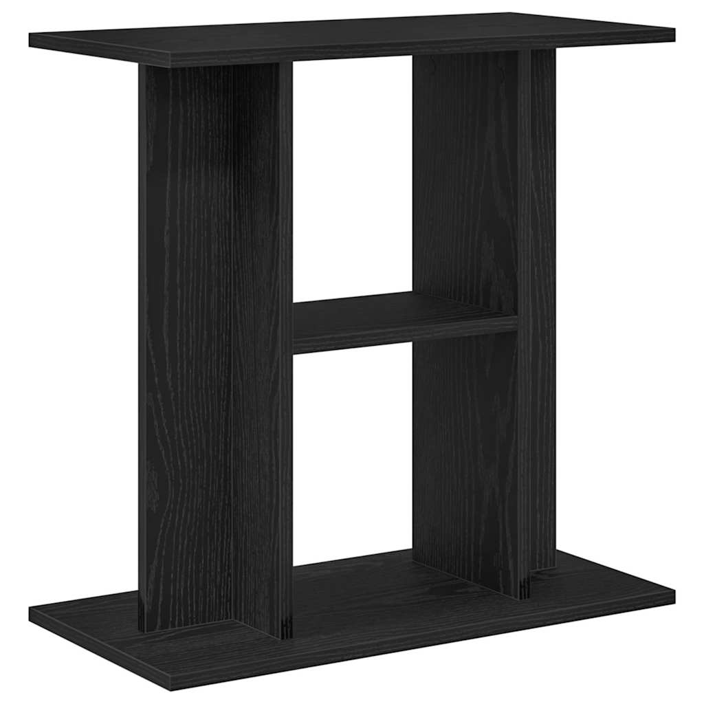 Supporto per acquario in rovere nero 60x30x60 cm in legno ingegnerizzato