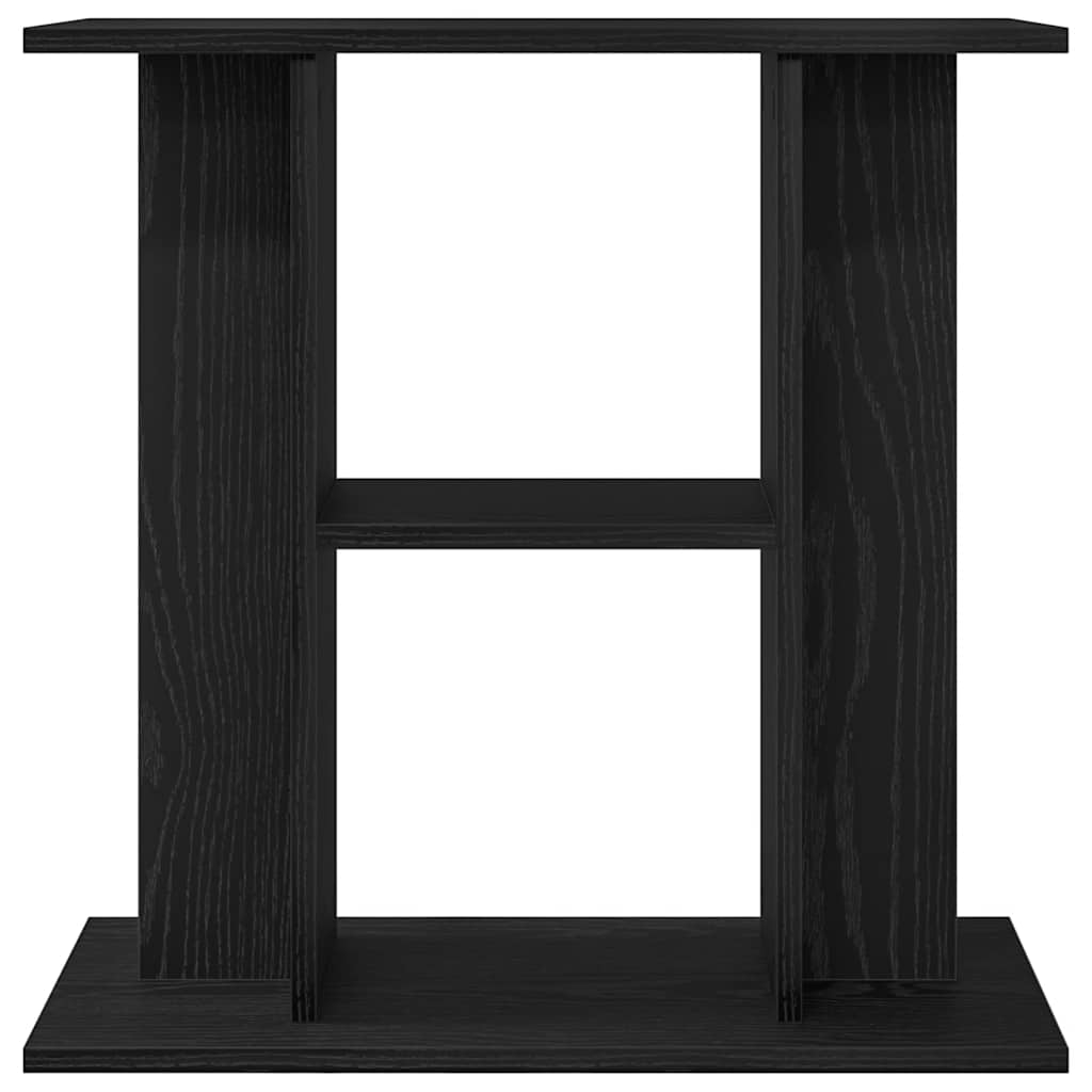Supporto per acquario in rovere nero 60x30x60 cm in legno ingegnerizzato