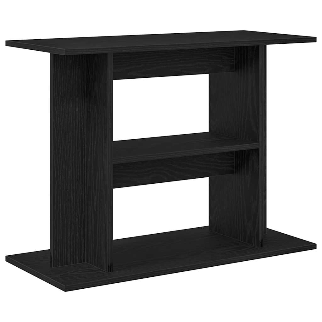 Supporto Acquario 80x35x60 cm Legno Multistrato Rovere Nero