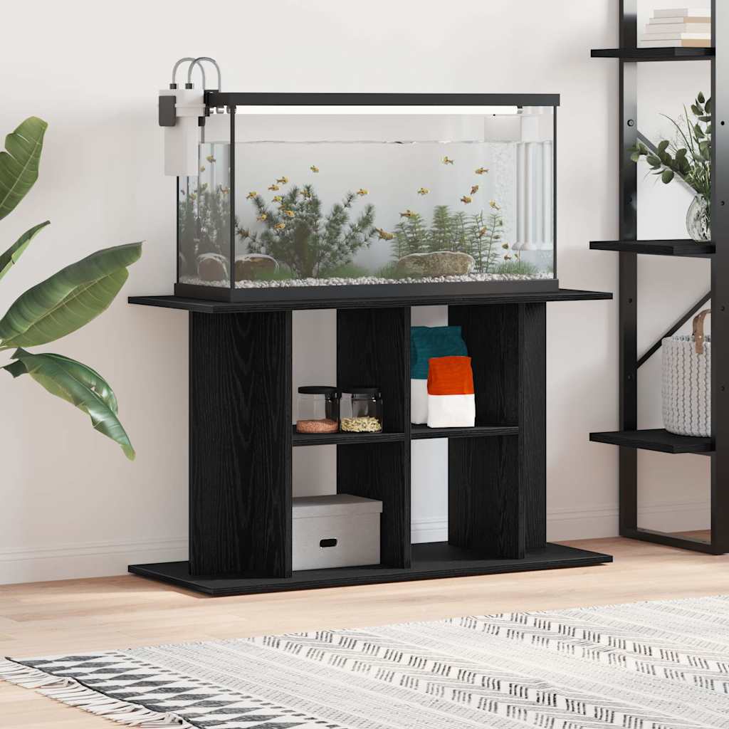 Supporto per acquario in rovere nero 100x40x60 cm in legno ingegnerizzato
