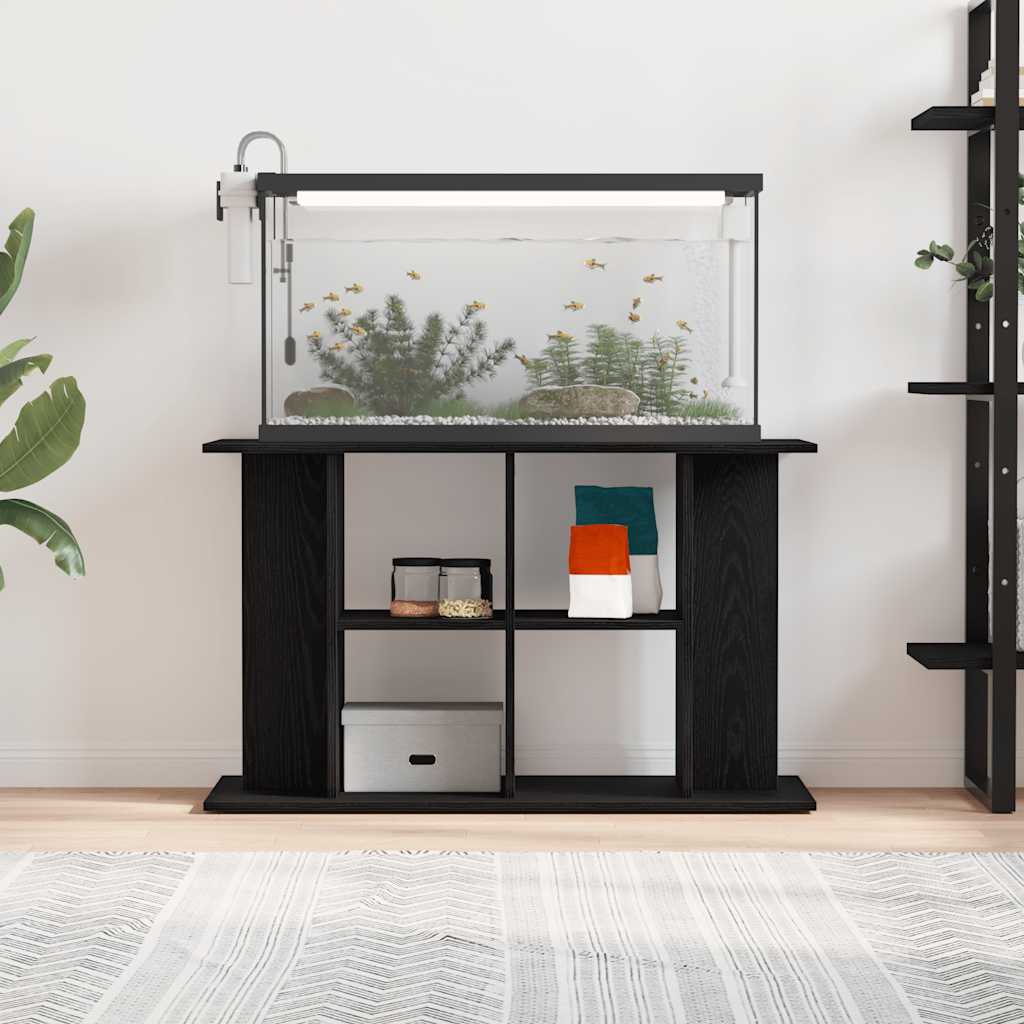 Supporto per acquario in rovere nero 100x40x60 cm in legno ingegnerizzato