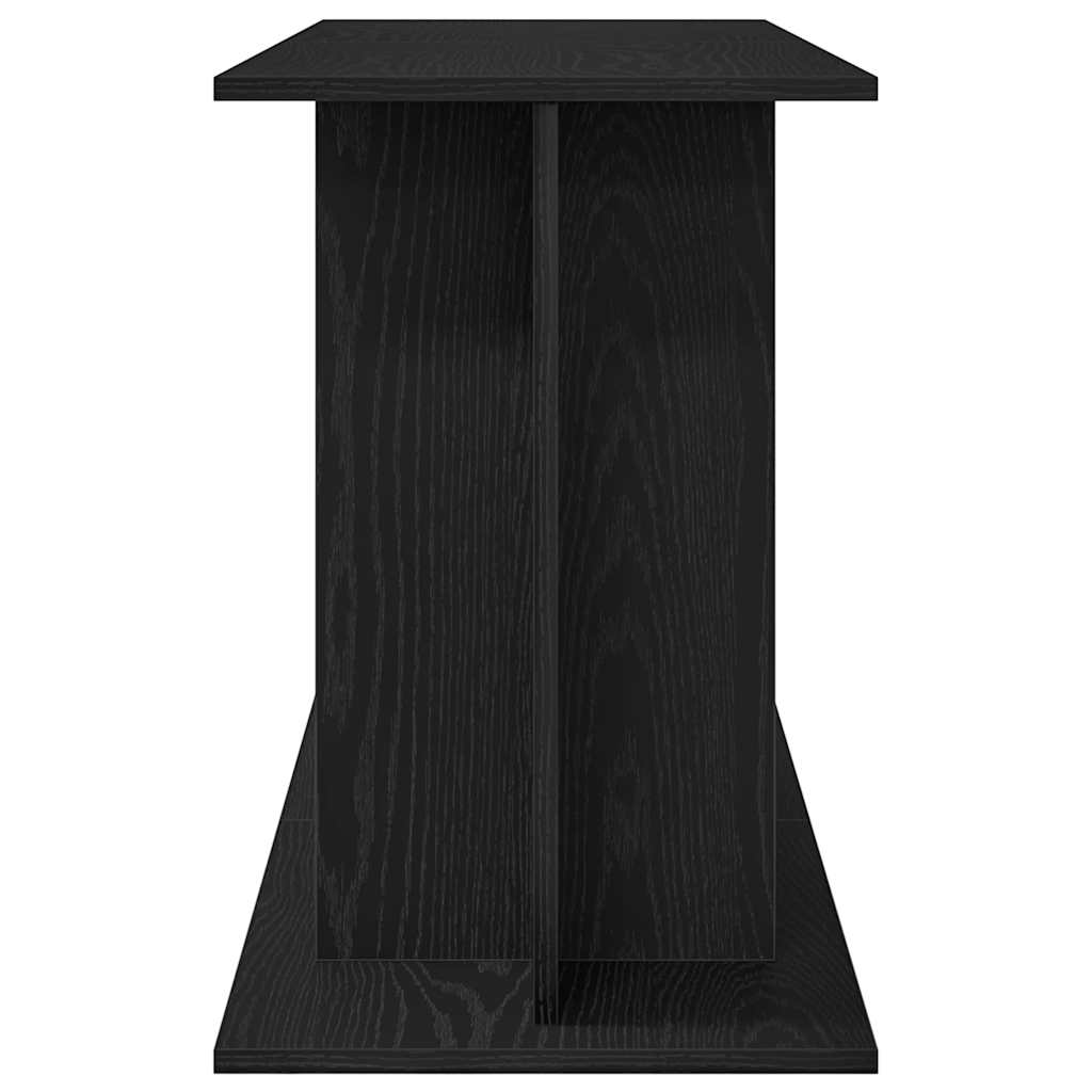 Supporto per acquario in rovere nero 120x40x60 cm in legno ingegnerizzato