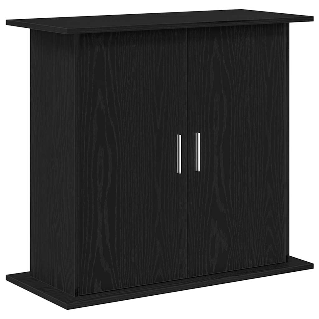 Supporto per acquario in rovere nero 81x36x73 cm in legno ingegnerizzato