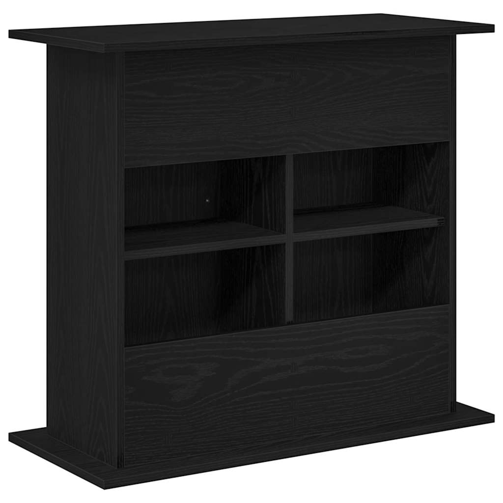 Supporto per acquario in rovere nero 81x36x73 cm in legno ingegnerizzato