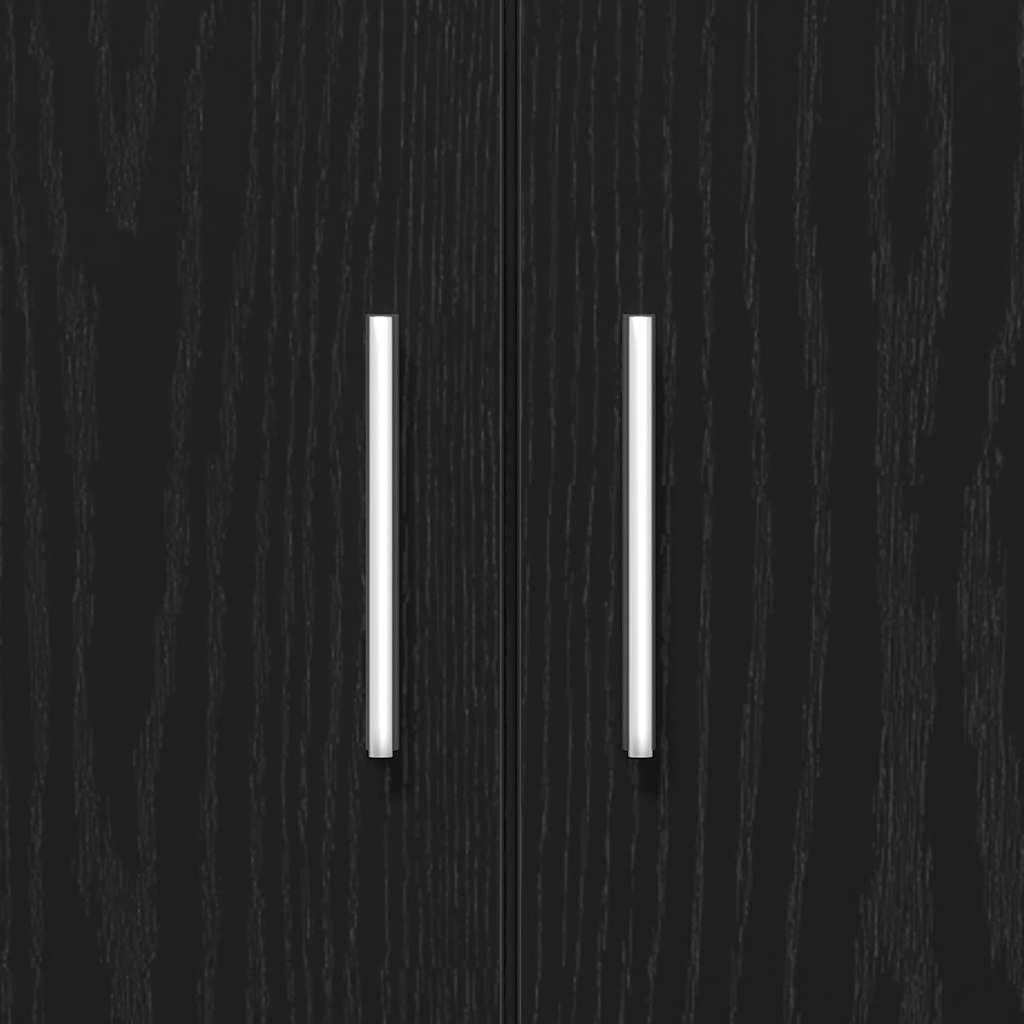 Supporto per acquario in rovere nero 81x36x73 cm in legno ingegnerizzato