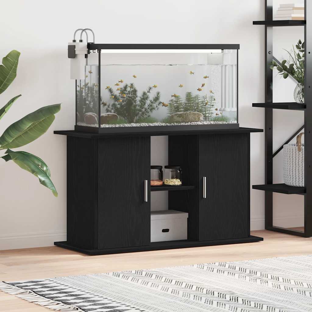 Supporto per acquario in rovere nero 101x41x58 cm in legno ingegnerizzato
