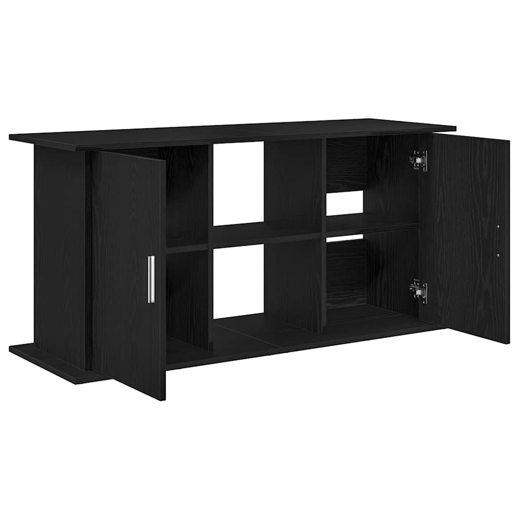Supporto Acquario 121x41x58 cm Legno Multistrato Rovere Nero