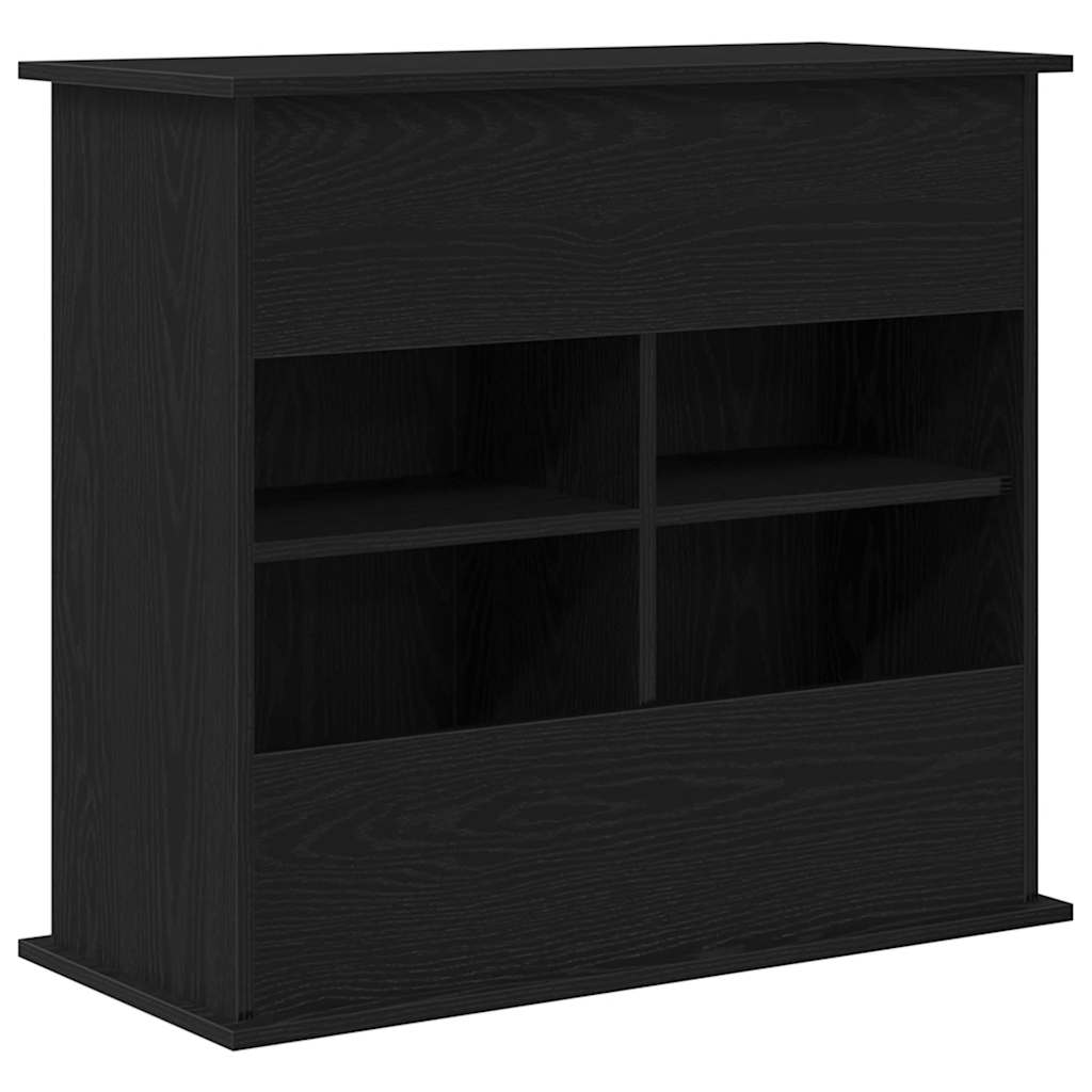 Supporto per acquario in rovere nero 81x36x73 cm in legno ingegnerizzato