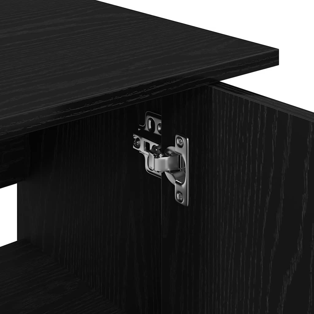 Supporto per acquario in rovere nero 81x36x73 cm in legno ingegnerizzato