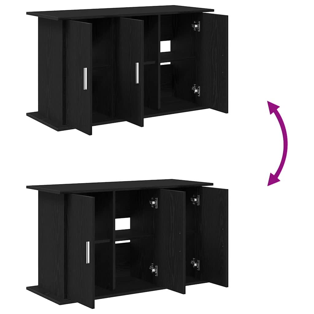 Supporto per acquario in rovere nero 101x41x58 cm in legno ingegnerizzato