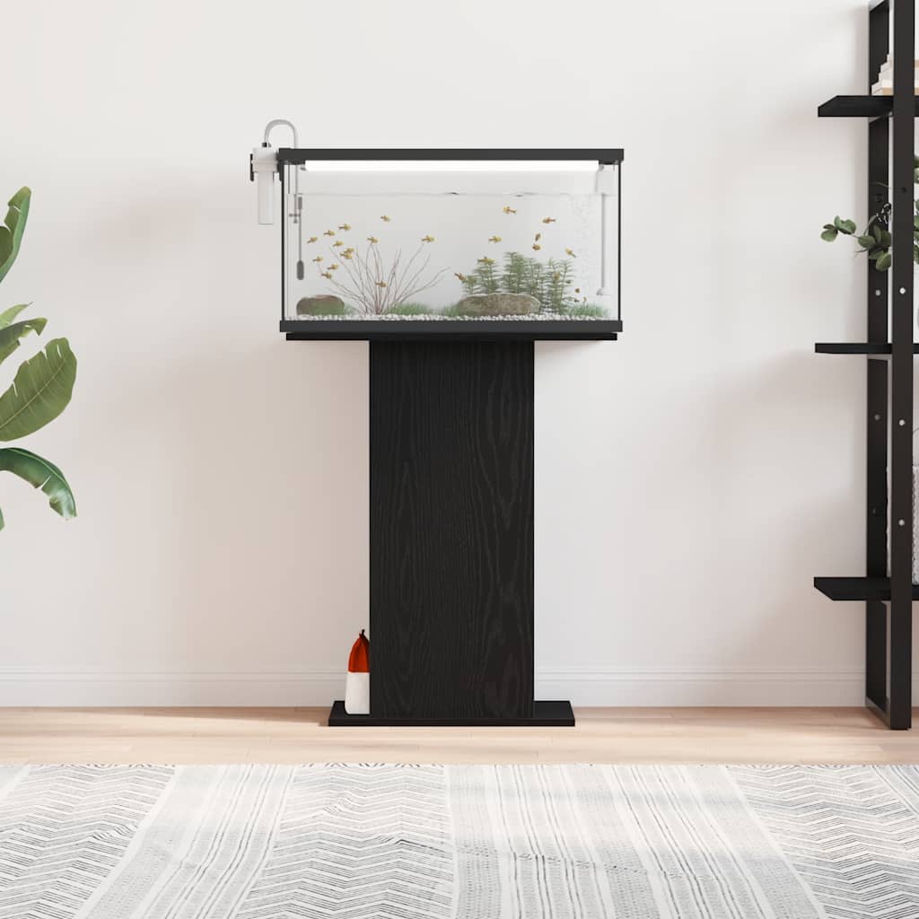 Supporto per Acquario 60,5x36x72,5cm Multistrato Rovere Nero