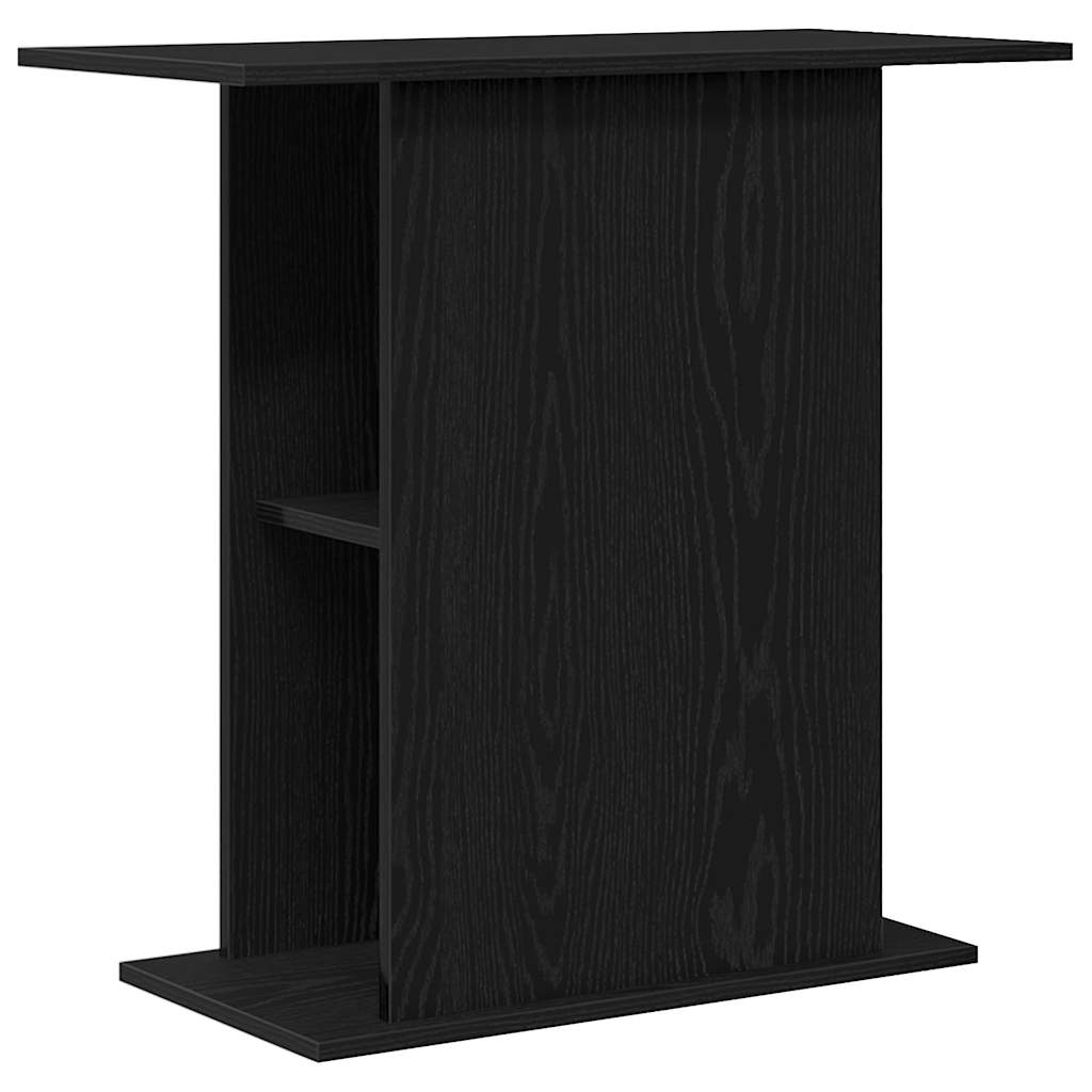 Supporto per acquario in rovere nero 75x36x72,5 cm in legno ingegnerizzato