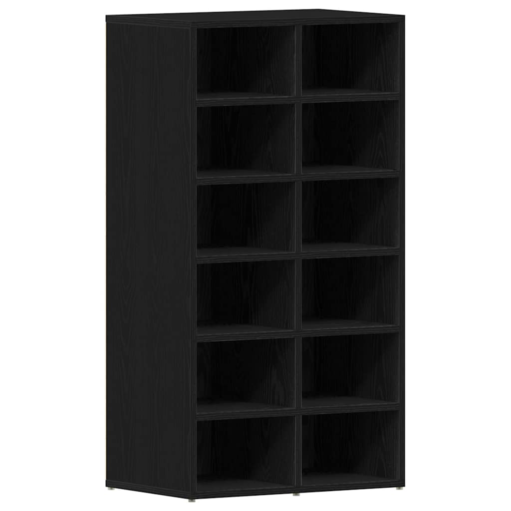 Scarpiera Rovere Nero 54x34x100,5 cm in Legno Multistrato