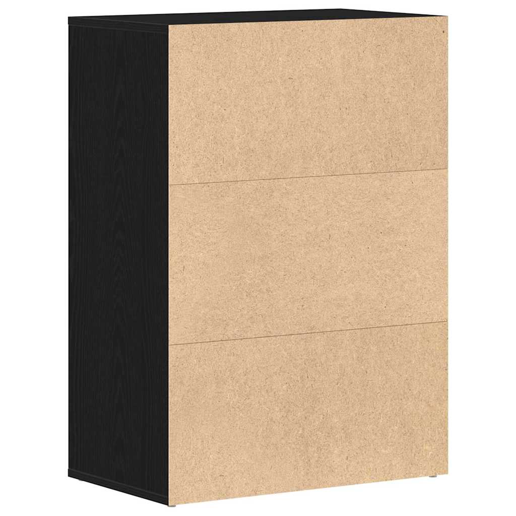 Scarpiera 60 x 35 x 84 cm Legno ingegnerizzato Rovere Nero