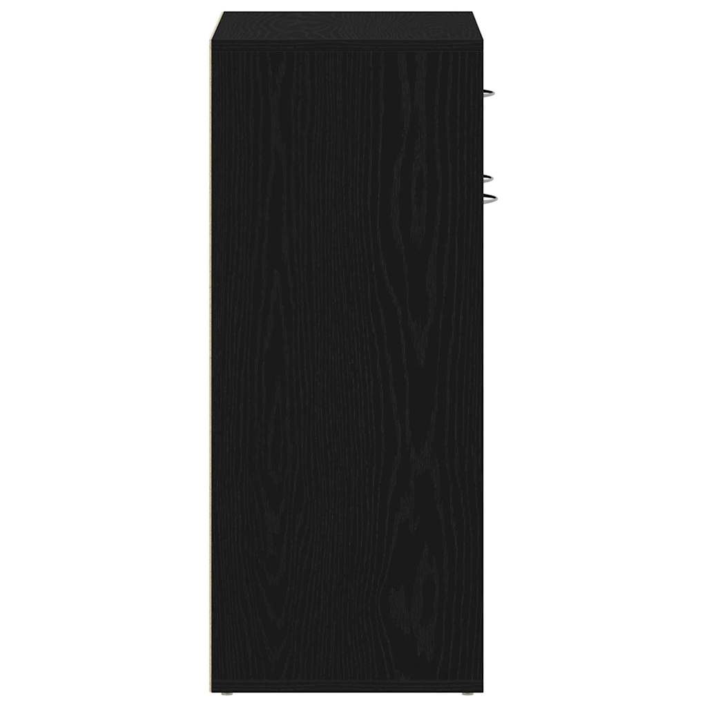 Scarpiera 60 x 35 x 84 cm Legno ingegnerizzato Rovere Nero