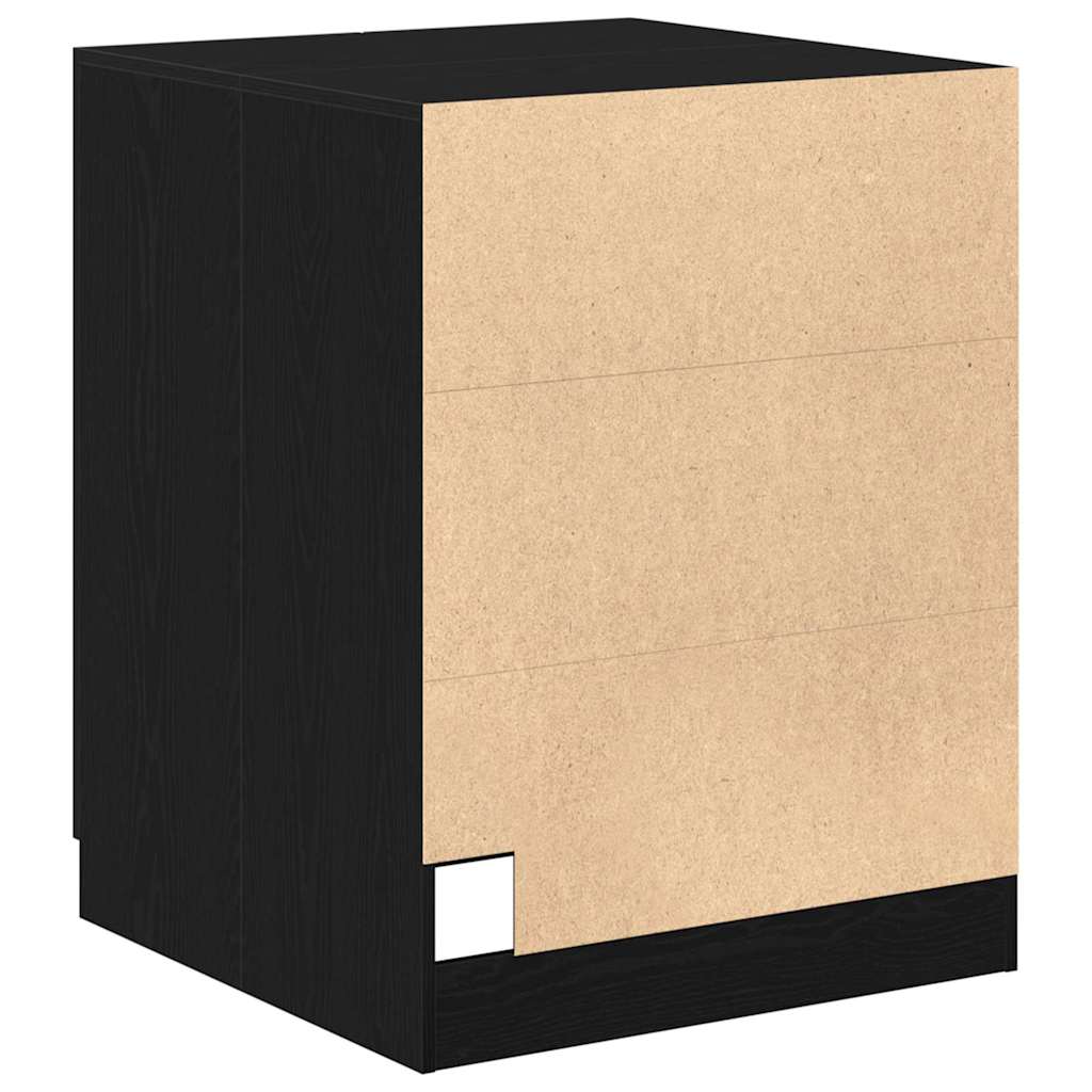 Armadio per Lavatrice Rovere Nero 70,5 x 71,5 x 91,5 cm