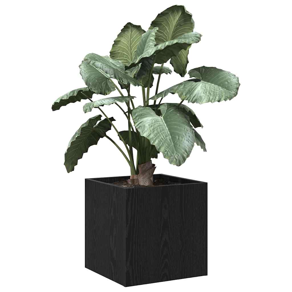 Scatola per vasi Rovere Nero 40 x 40 x 40 cm