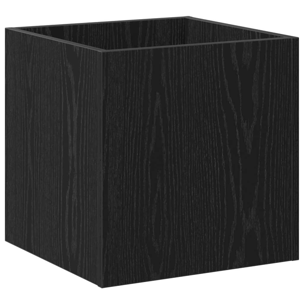 Scatola per vasi Rovere Nero 40 x 40 x 40 cm