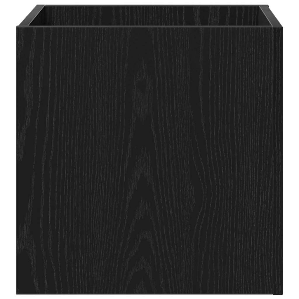 Scatola per vasi Rovere Nero 40 x 40 x 40 cm