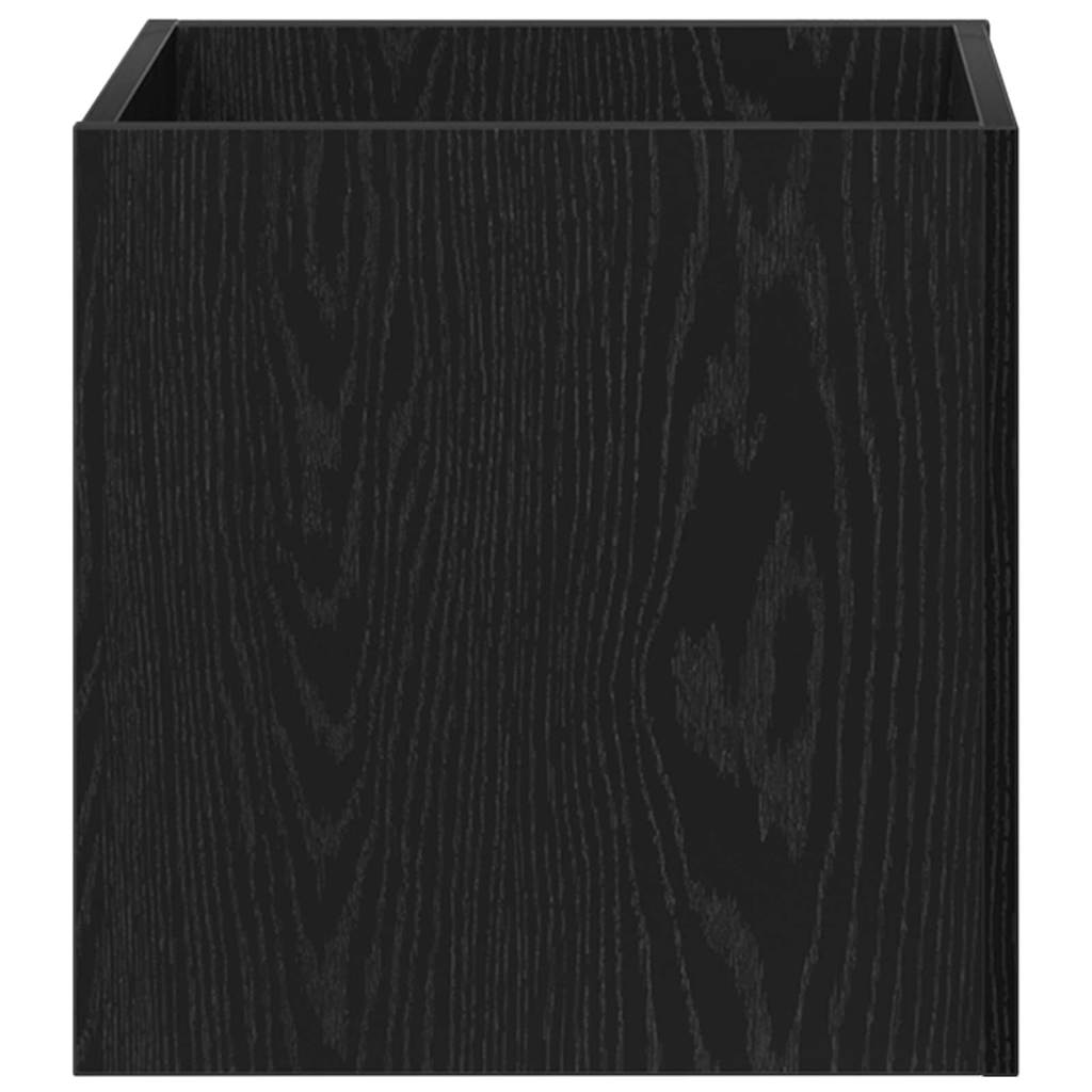 Scatola per vasi Rovere Nero 40 x 40 x 40 cm