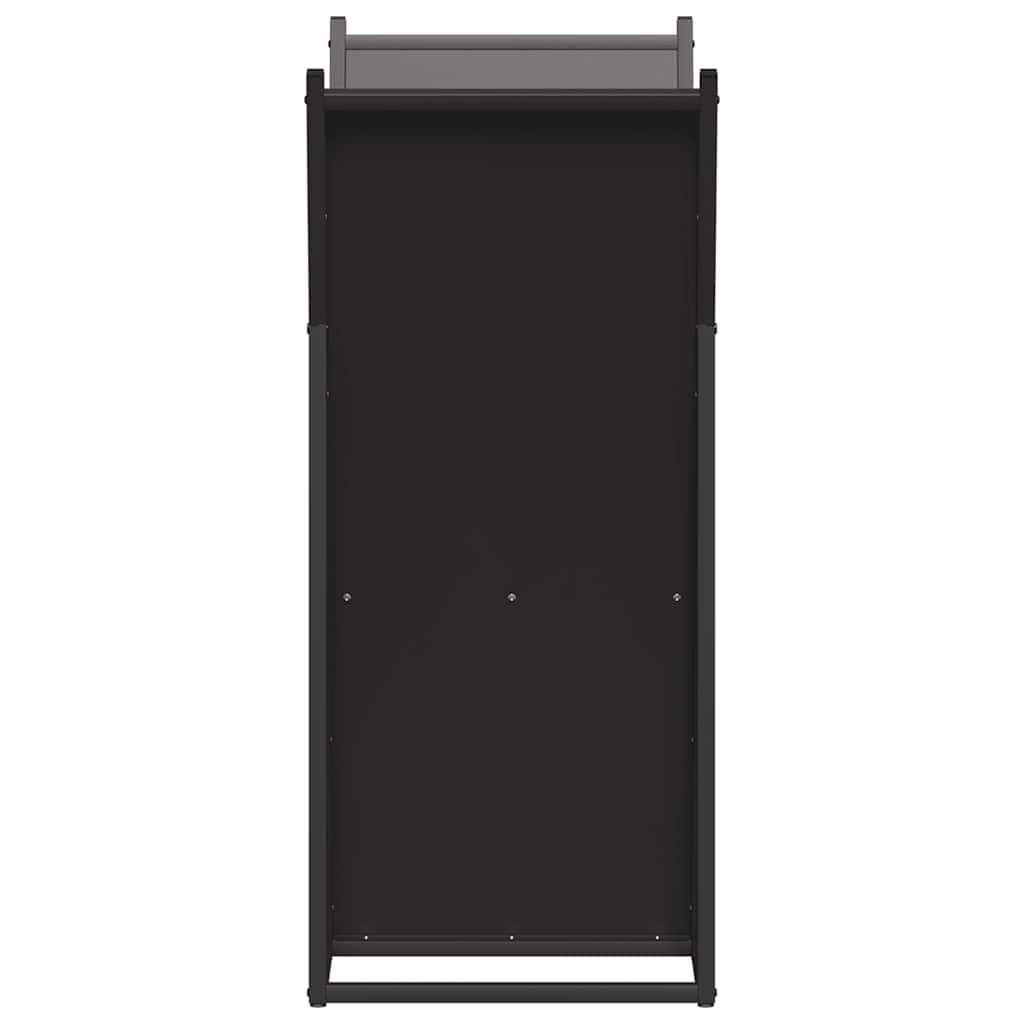 Rastrelliera per Legna da Ardere Nera 69,5x35x81 cm