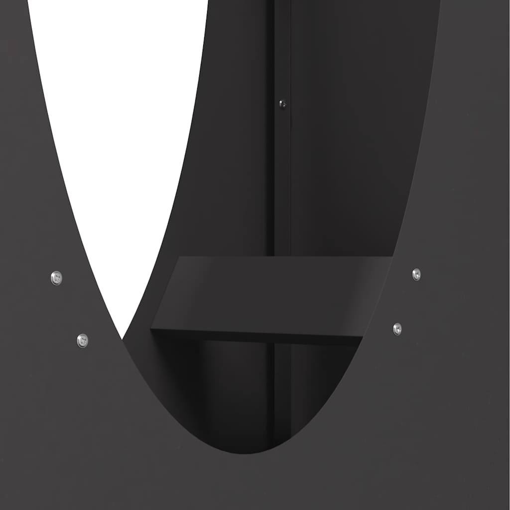 Rastrelliera per Legna da Ardere Nera 50x23x100 cm