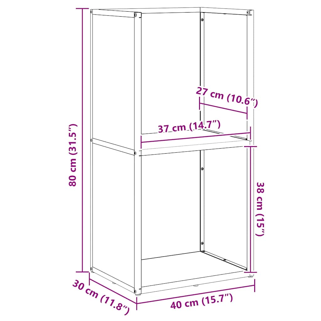 Rastrelliera per Legna da Ardere Bianca 40x30x80 cm