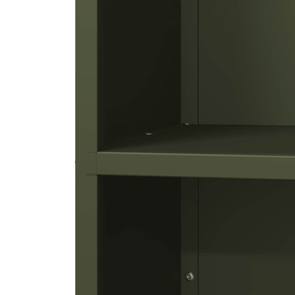 Rastrelliera per Legna da Ardere Verde Oliva 40x30x75 cm