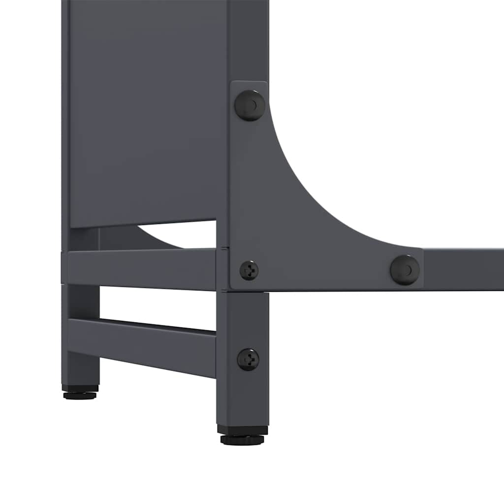 Rastrelliera per Legna da Ardere Antracite 60x28x65 cm