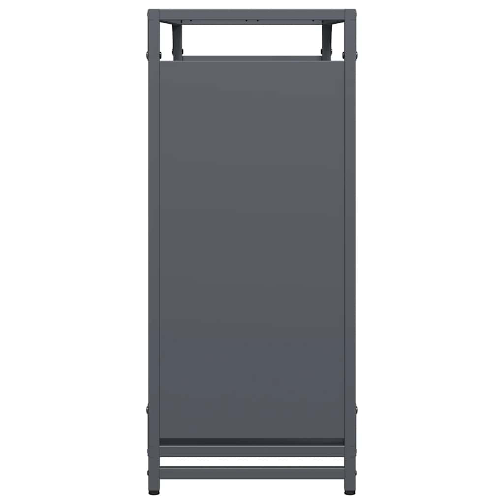 Rastrelliera per Legna da Ardere Antracite 90x28x65 cm