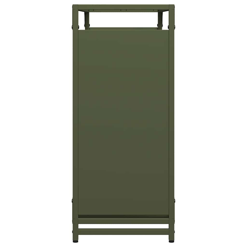 Rastrelliera per Legna da Ardere Verde Oliva 90x28x65 cm