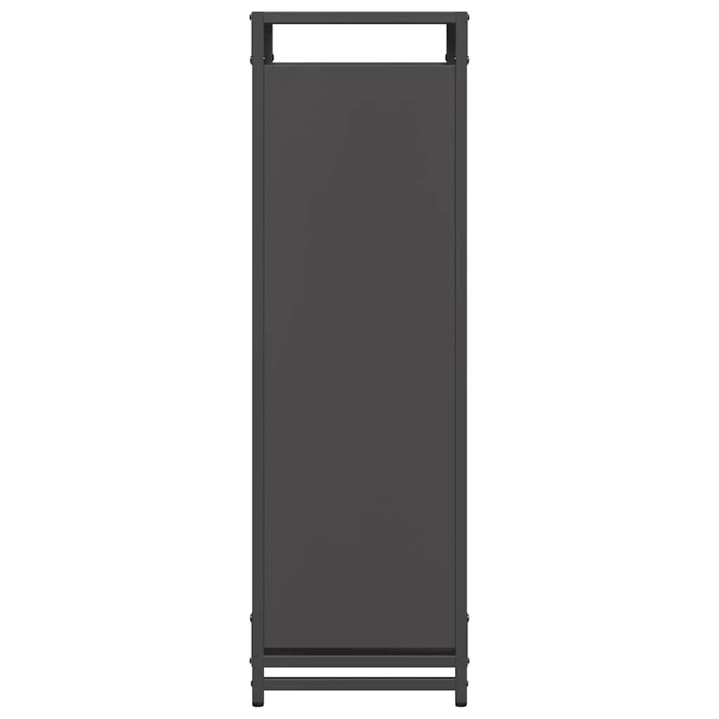 Rastrelliera per Legna da Ardere Nera 60x28x90 cm