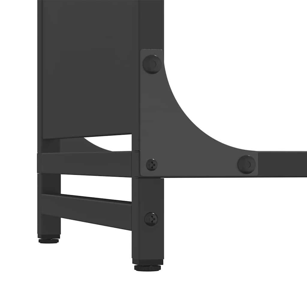 Rastrelliera per Legna da Ardere Nera 90x28x90 cm