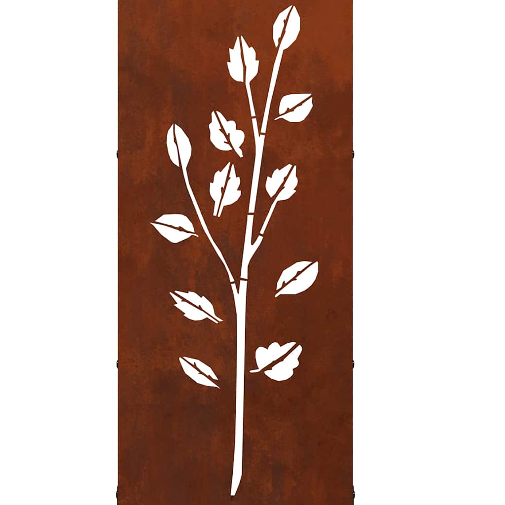 Rastrelliera per Legna da Ardere 40x30x80 cm in Acciaio Corten