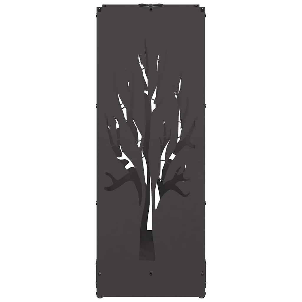 Rastrelliera per Legna da Ardere Nera 40x30x80 cm