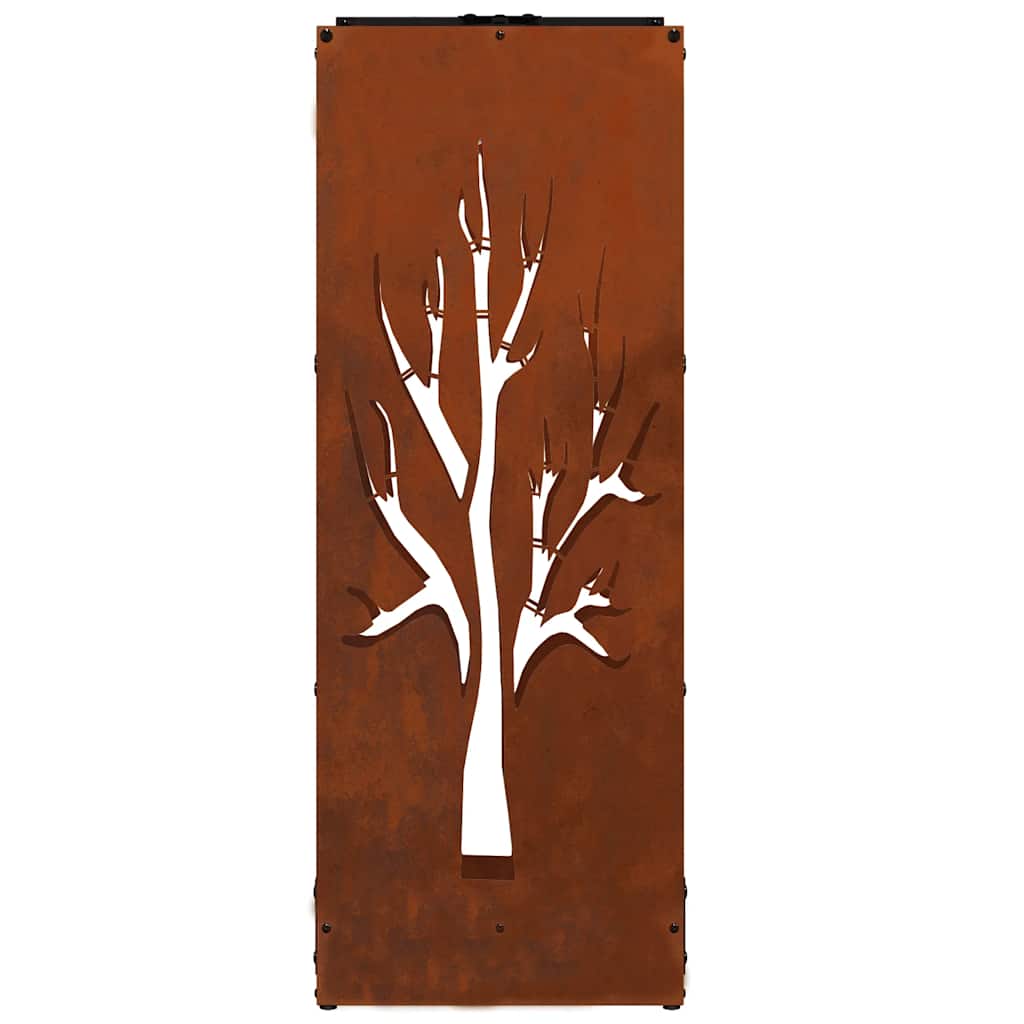 Rastrelliera per Legna da Ardere 40x30x80 cm in Acciaio Corten
