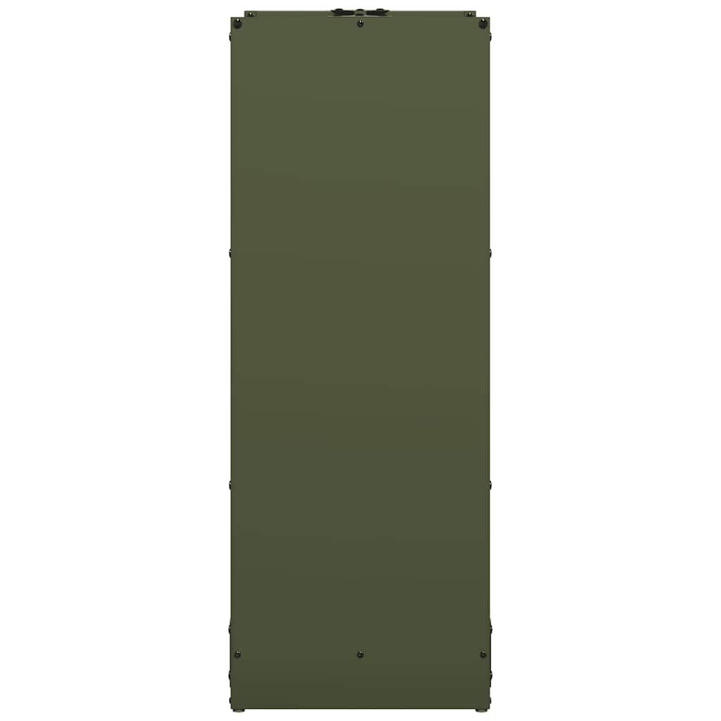 Rastrelliera per Legna da Ardere Verde Oliva 40x30x80 cm