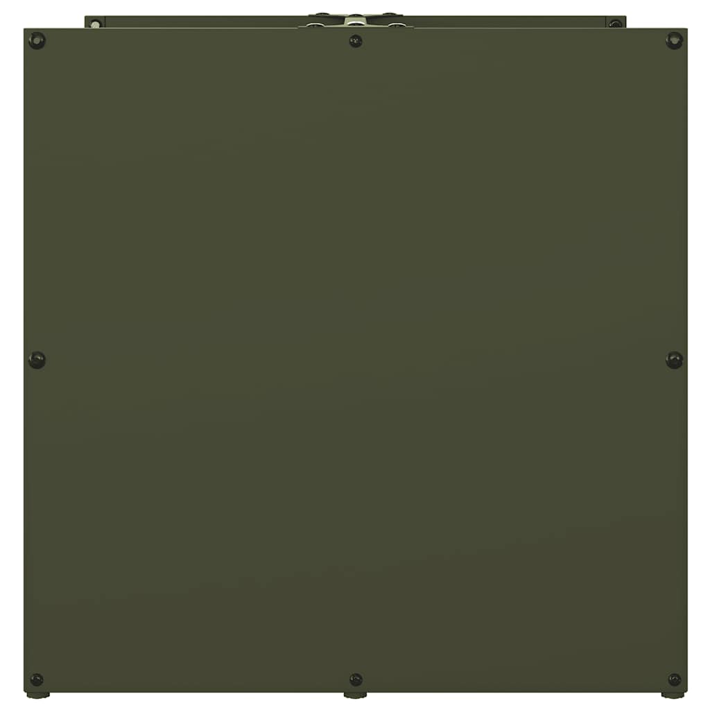 Rastrelliera per Legna da Ardere Verde Oliva 40x40x40 cm