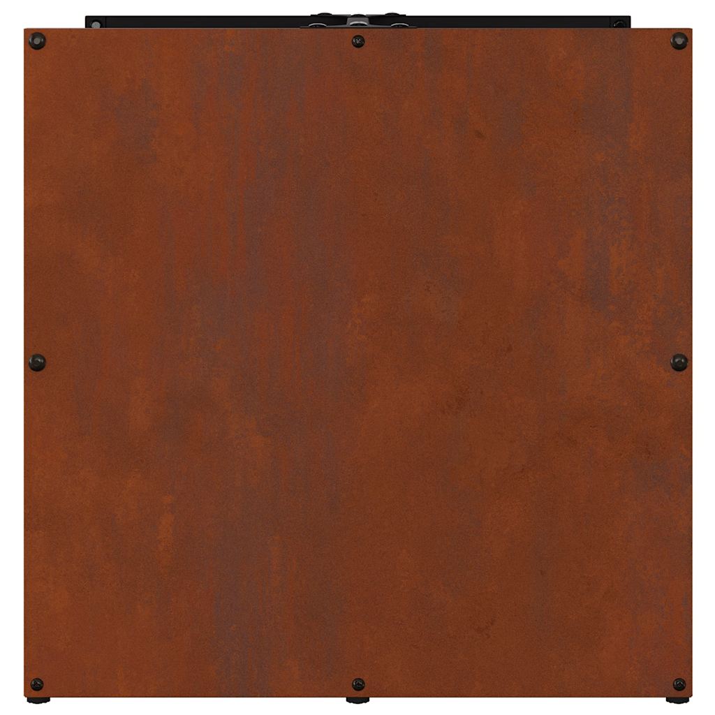 Rastrelliera per Legna da Ardere 40x40x40 cm in Acciaio Corten